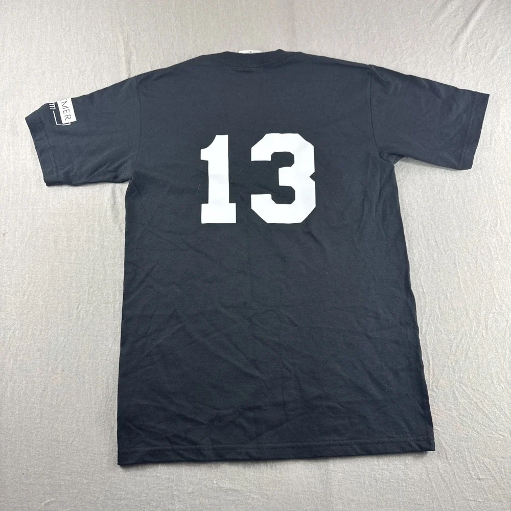 Colorado Rockies Majestic T-Shirt Adult M Black Short Sleeve Crewneck #13 MLB